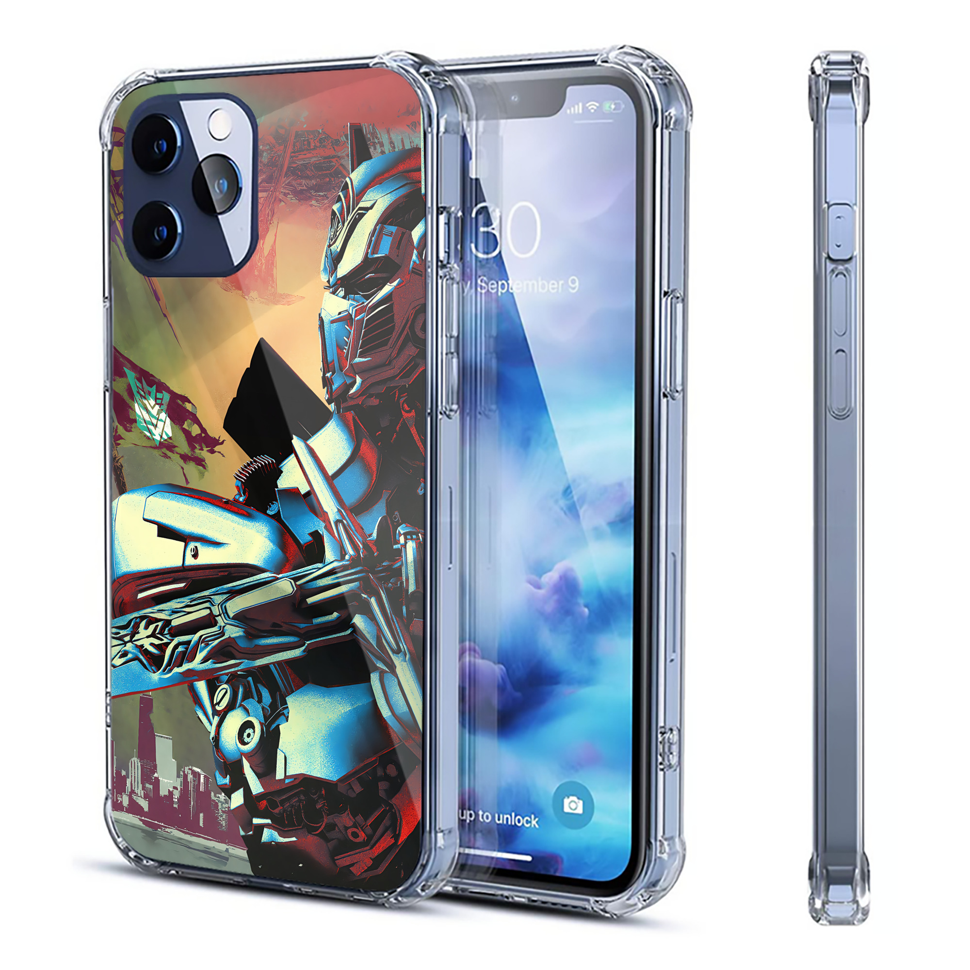 （画像用） Transformers トランスフォーマー 【iPhone 12シリーズ対応】透明スマホケース（クリアソフトケース）